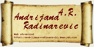 Andrijana Radinarević vizit kartica